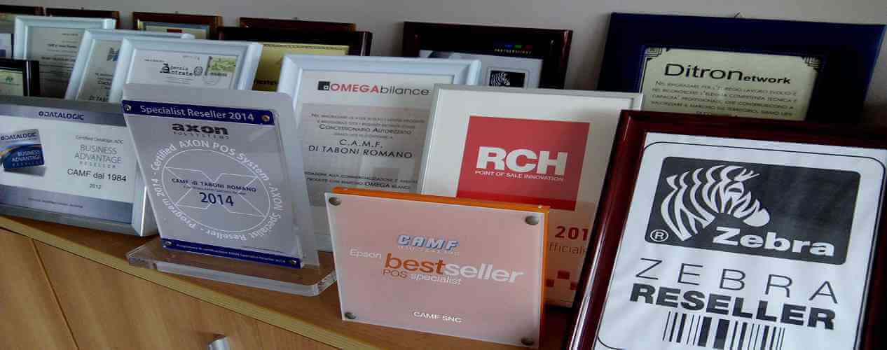 BANNER ATTESTATI DI RICONOSCIMENTO DITRON AXON RCH OMEGA BILANCE CAMF BRESCIA